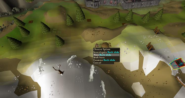 Mining the Rockslide / Old School RuneScape