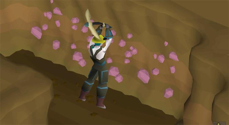 Gathering Amethyst inside the Mining Guild / OSRS