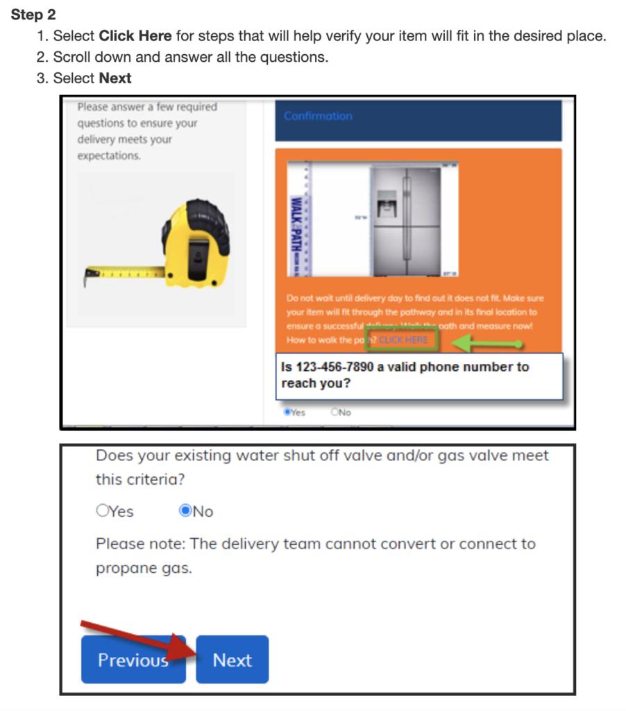 Scheduling Delivery From Costco.com Step 2