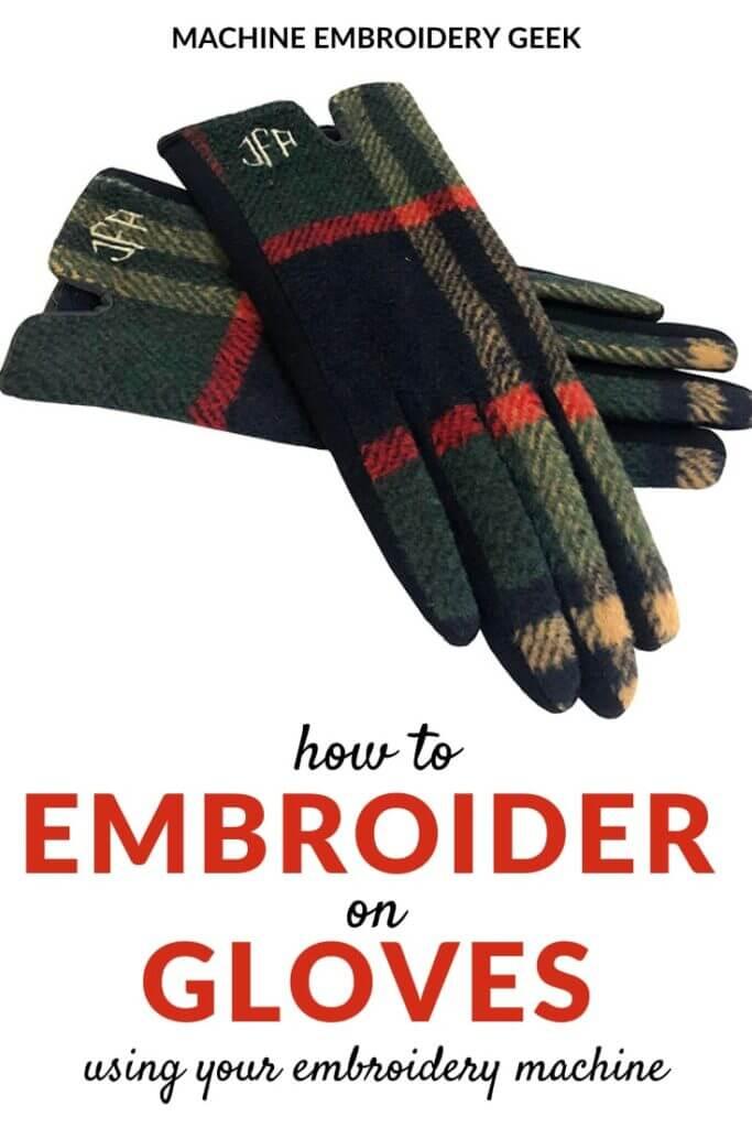 How to machine embroider on gloves