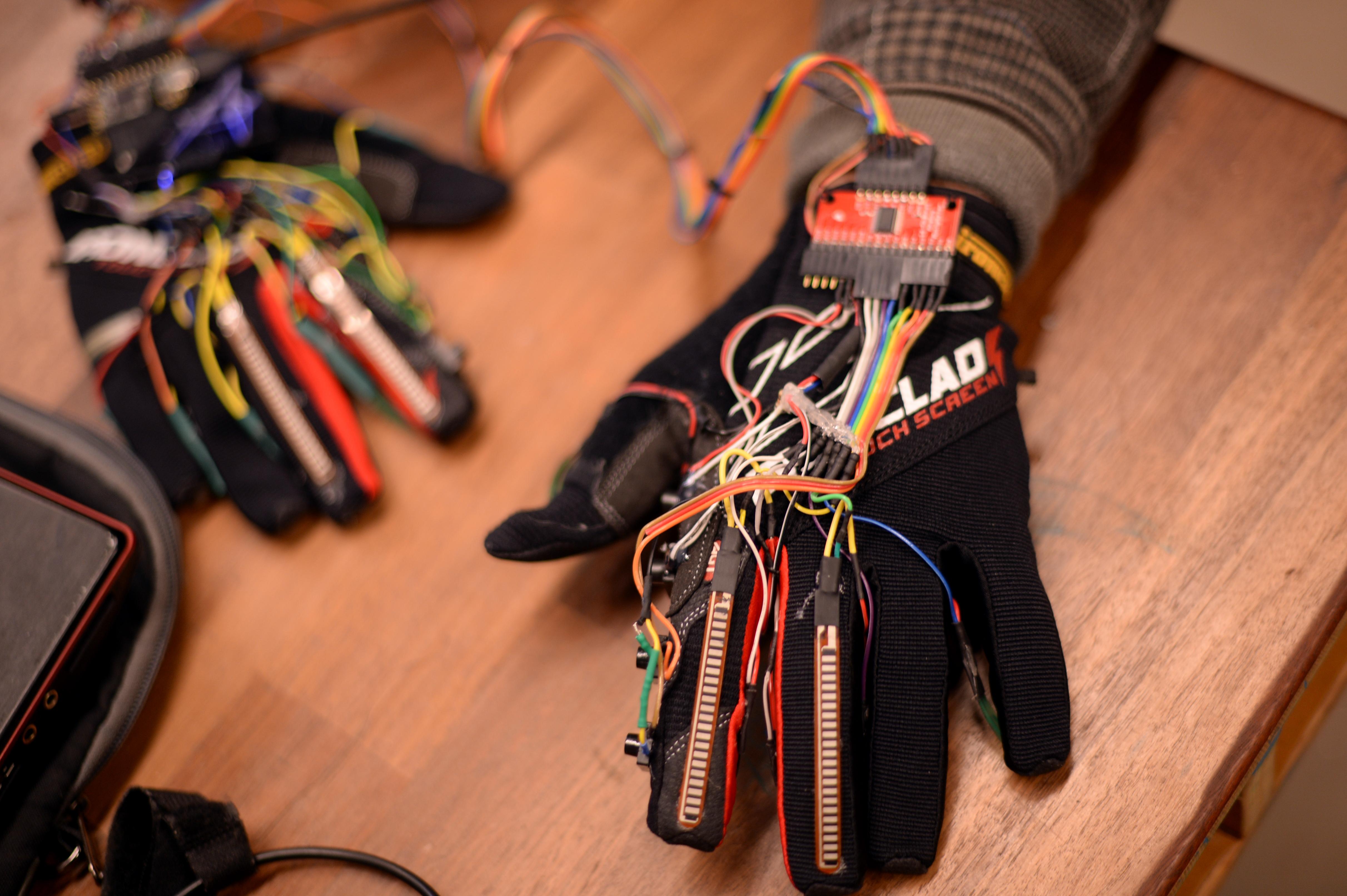 BOULDER, CO - MARCH 10: Technology, Arts and Media program student Kristof Klipfel created gloves that can turn any surface into a musical keyboard at University of Colorado Boulder March 10, 2017, in Boulder, Colorado. (Photo by Hyoung Chang/The Denver Post)