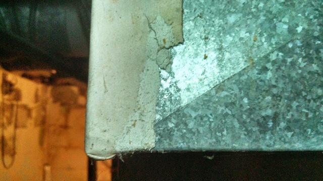 Asbestos tape that is crumbling can be dangerous.