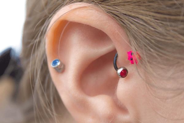 what are the helix piercing sizes