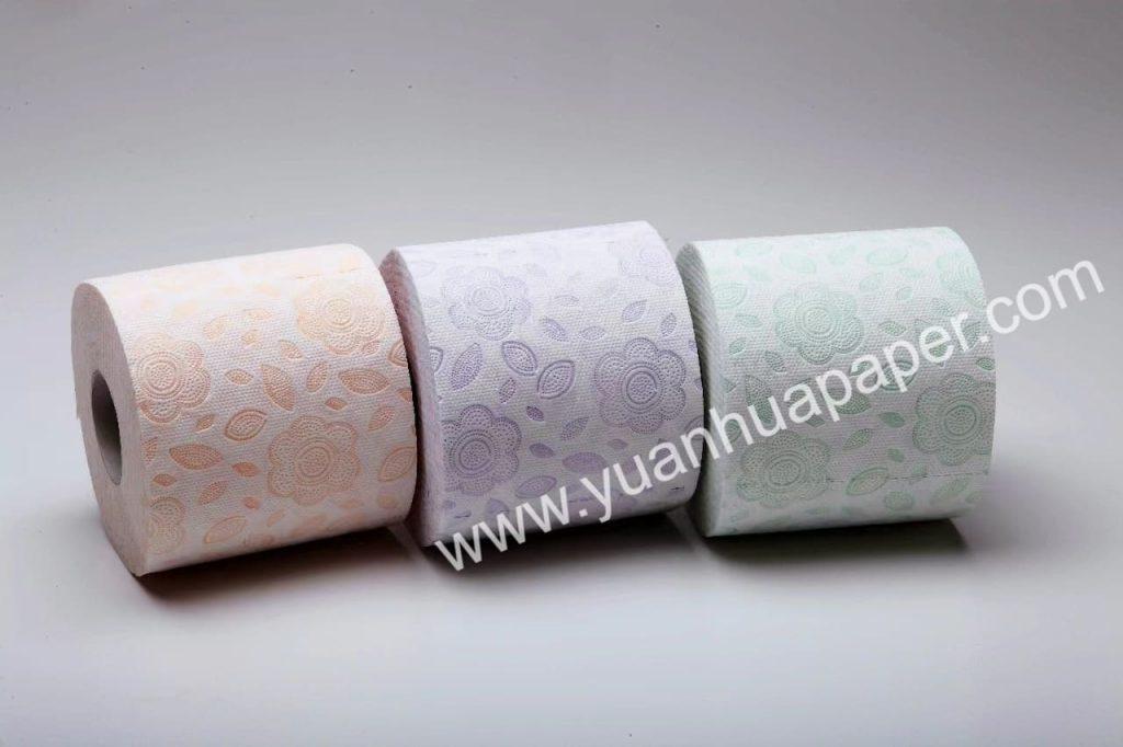 embossed printing toilet tissue paper roll