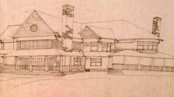 What Lies Beneath movie house blueprint sketch