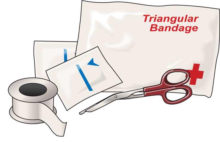 Parts of a first-aid kit