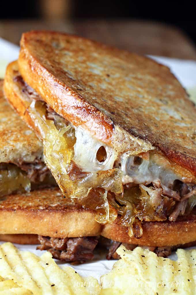 Leftover Pot Roast Patty Melts