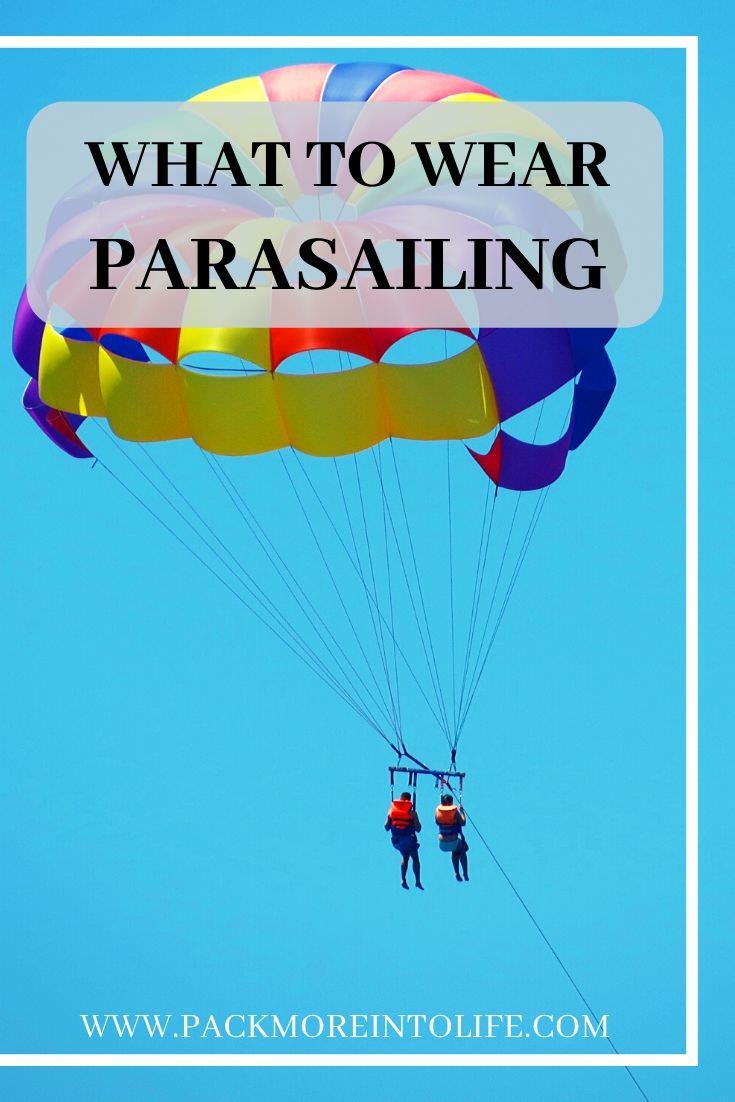 Parasailing is fun for the whole family. This article has tips to help you have the best possible parasailing experience including what to wear parasailing and tips on what NOT to wear parasailing. #parasailing #packinglist #travel #beach
