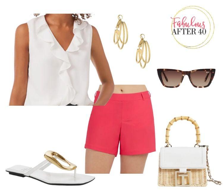 BBQ-Party-Outfit-Coral-Shorts