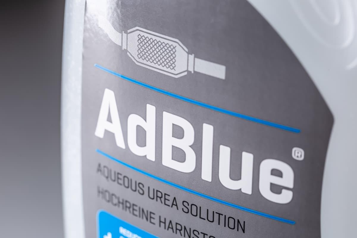 Photo of a canister with Adblue logo.