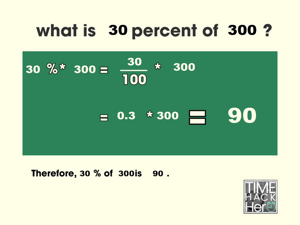 What is 30 Percent of 300 = 90 [With 2 Solutions]
