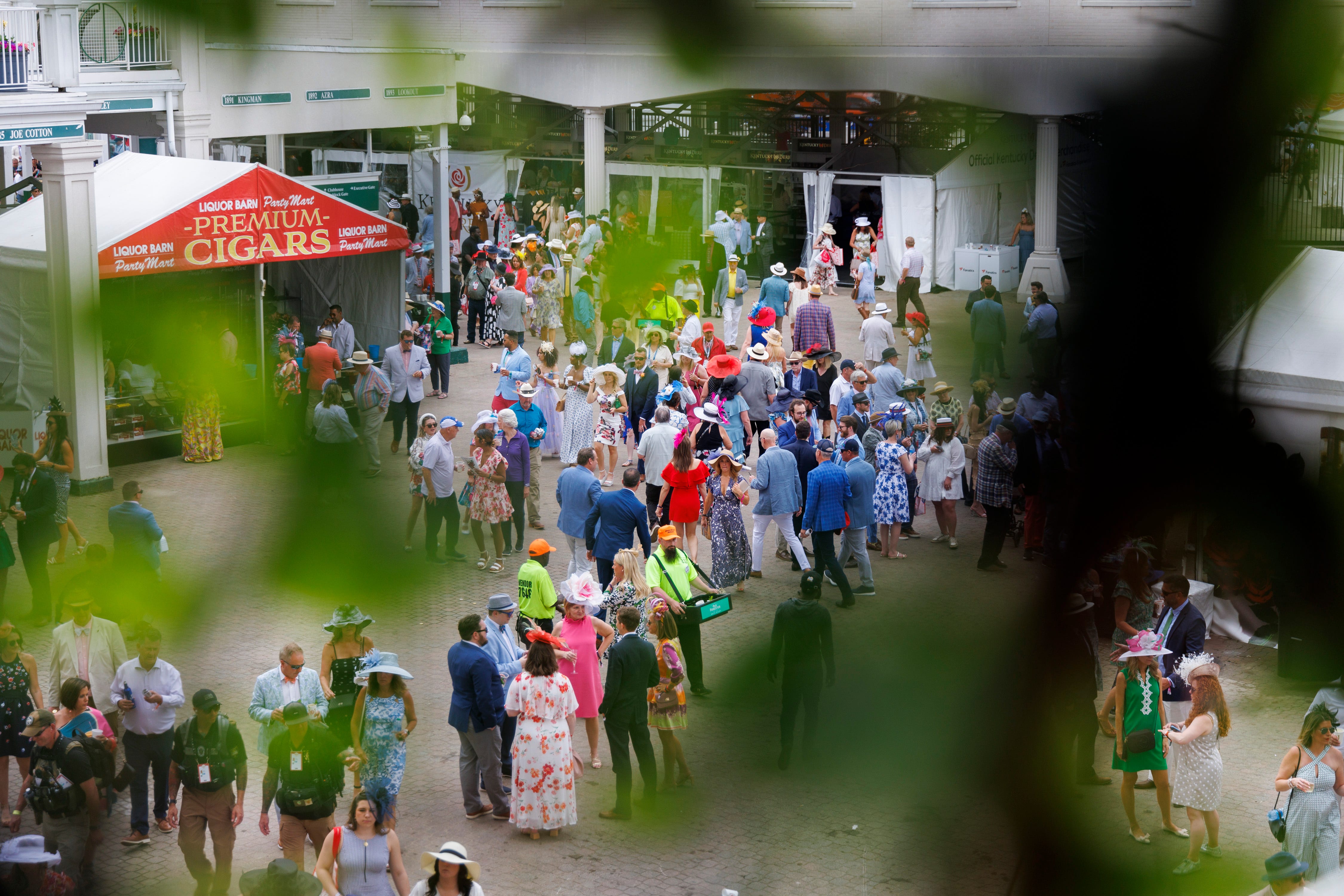 Crowd filing onto the concourse at the 149th Kentucky Derby at Churchill Downs, Saturday, May 6, 2023.