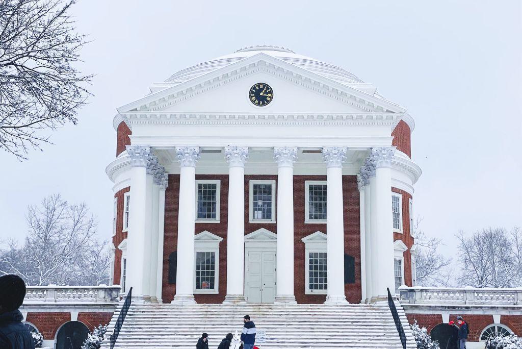University of Virginia in snow