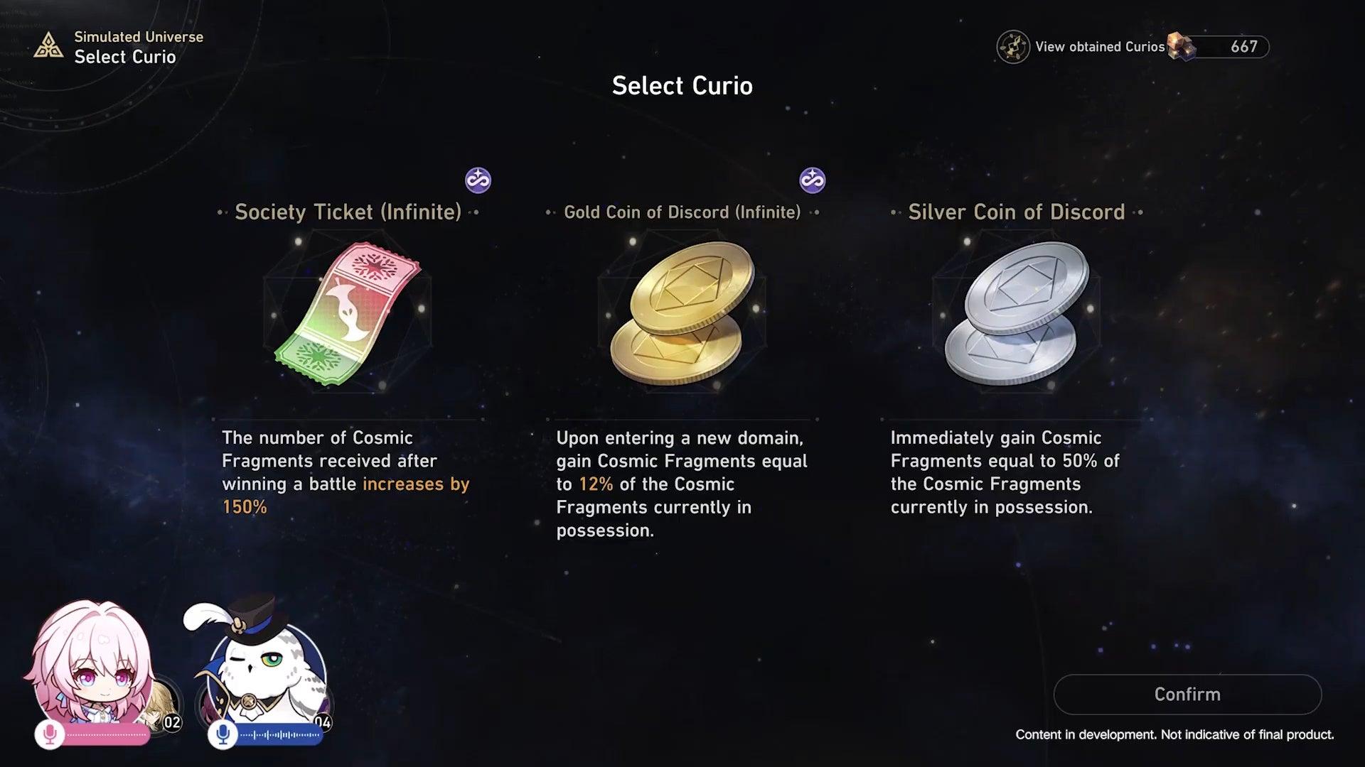 menu image of enhanced curios as part of the planar inifnity event