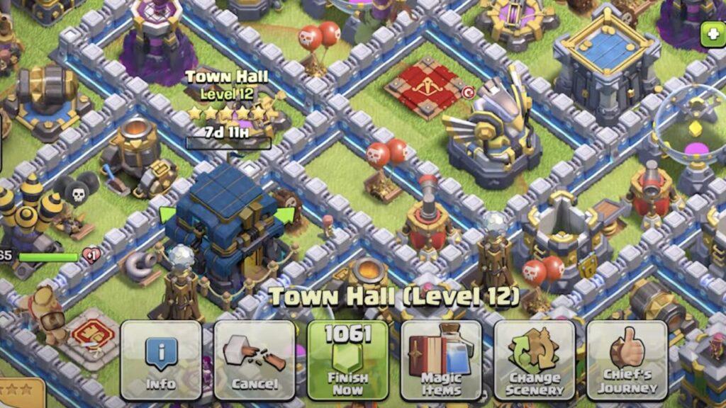 COC new update features upgraded Town Hall level 12