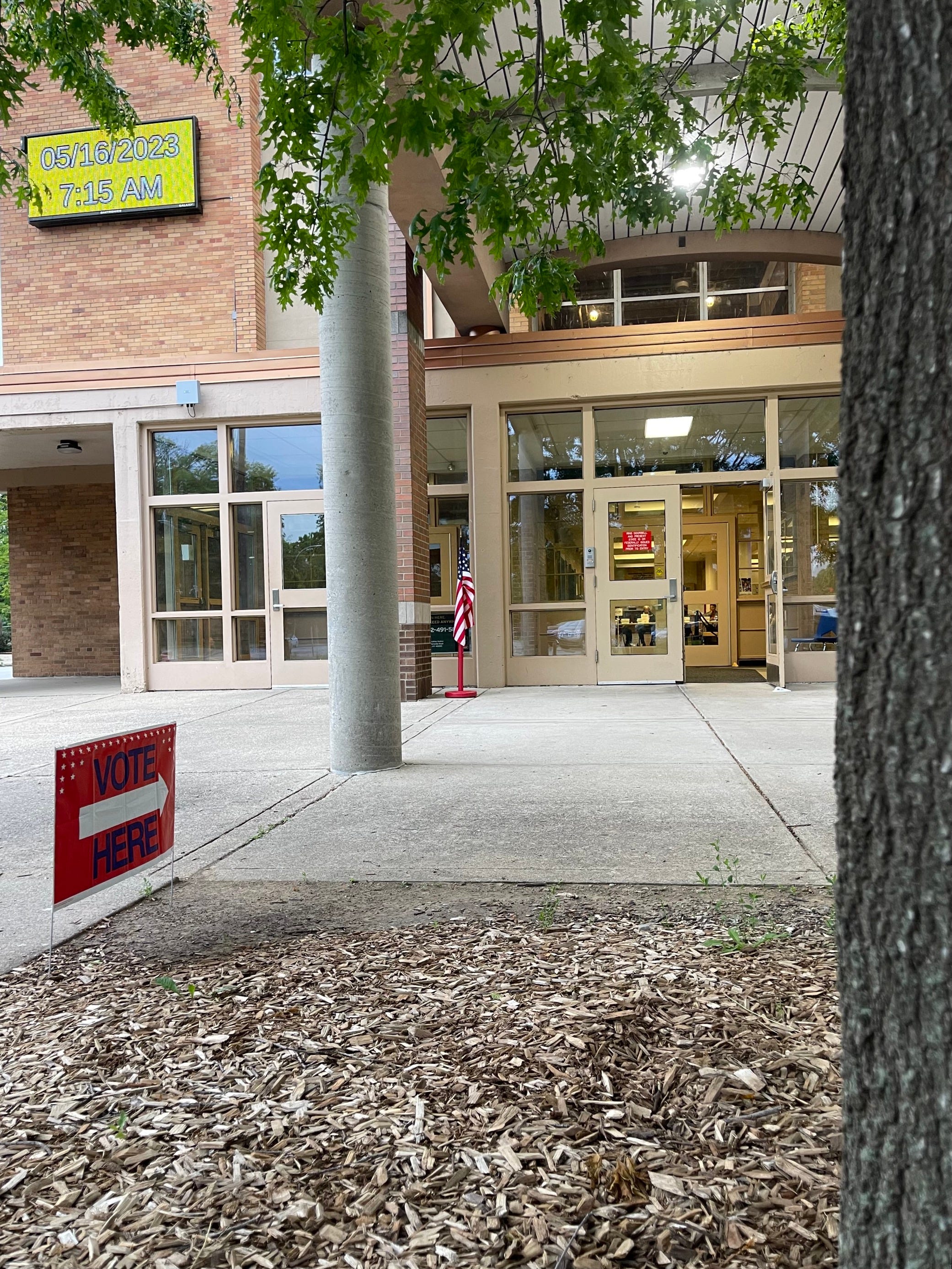 The Kentucky Primary 2023 polls opened at 6 a.m. Tuesday, May 16. At Central High School in Louisville no line was formed at around 7:15 a.m. and voters were able to walk directly in.