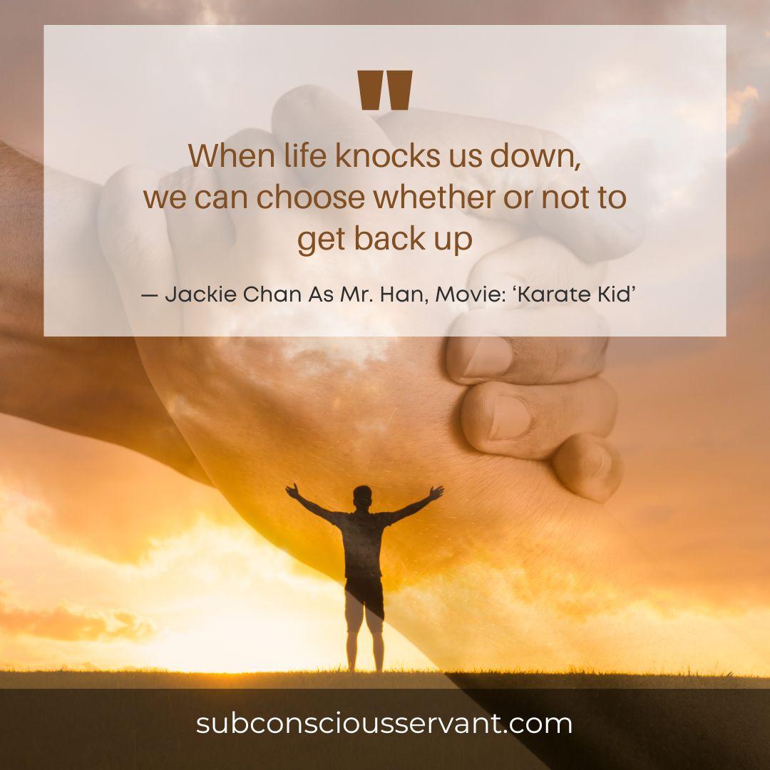 Short life knocking you down quote by Eric Thomas