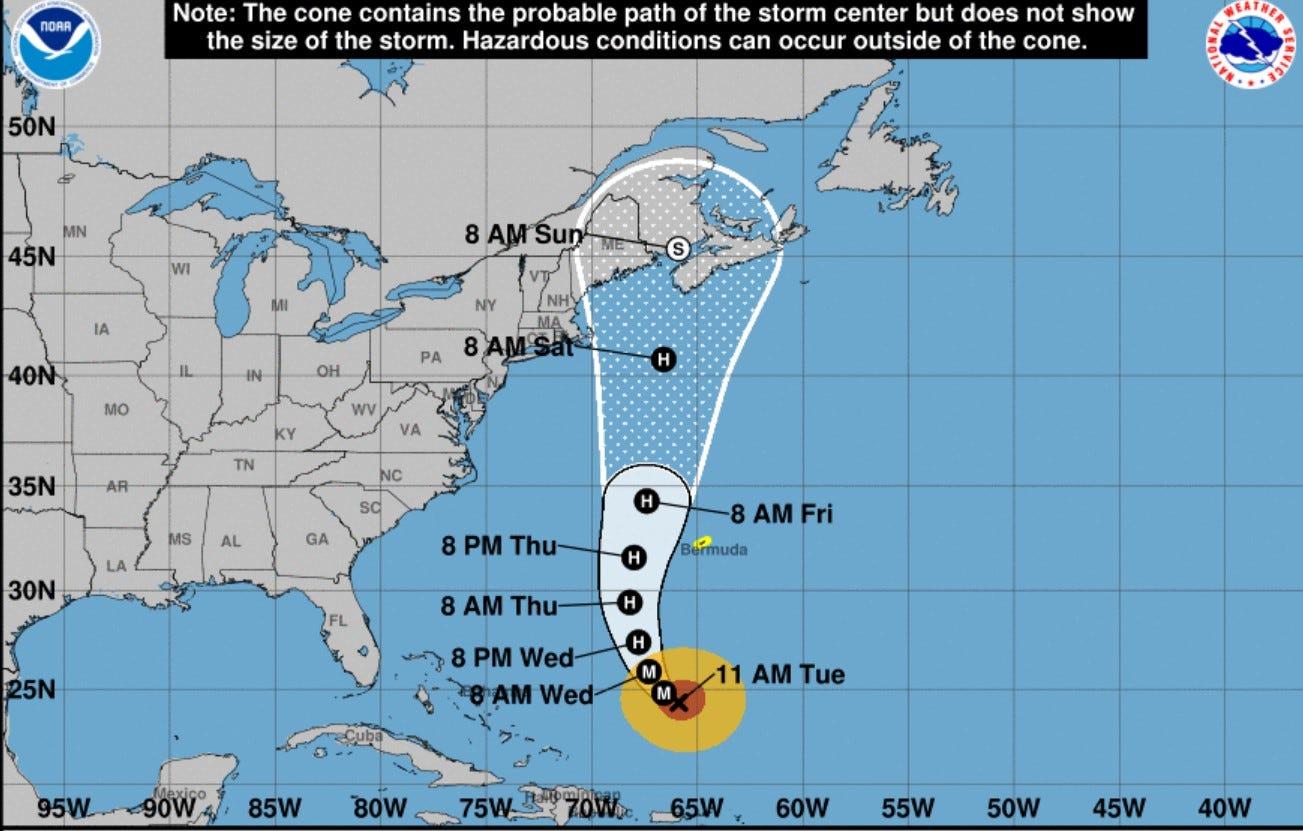 As of Tuesday morning, the projected path of Hurricane Lee shows the storm potentially hitting Cape Cod, but AccuWeather says it