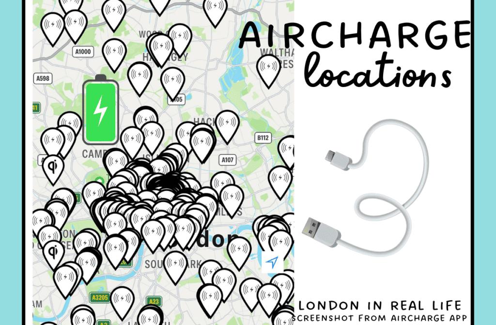 where can i charge my phone in london? Map of Aircharge locations throughout london