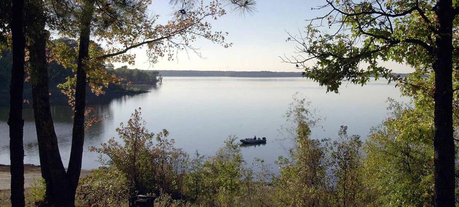 Lake scene at Atlanta State Park in East Texas