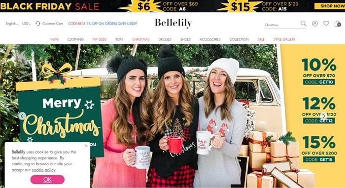 Bellelily is a Chinese scam website targeting American consumers