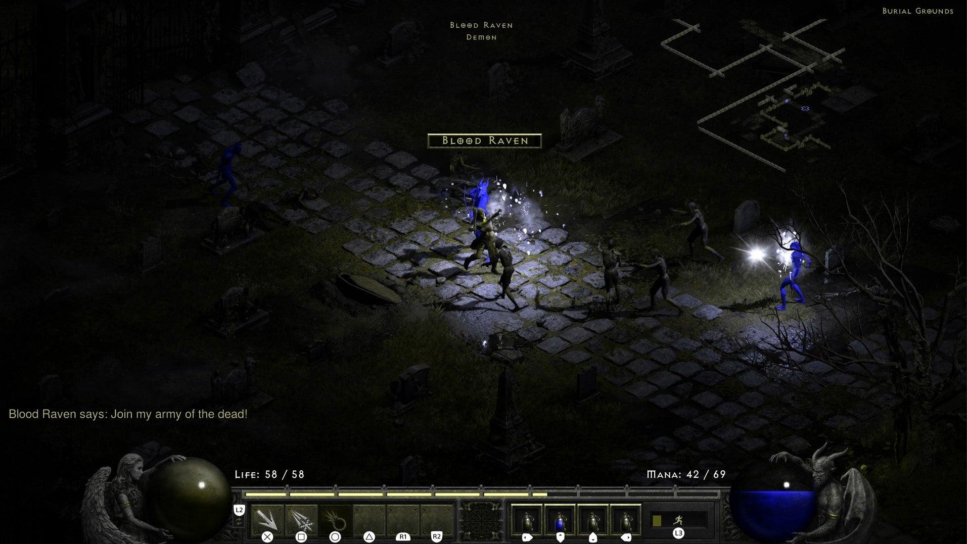 Where to find the Burial Grounds and Blood Raven in Diablo 2: Resurrected