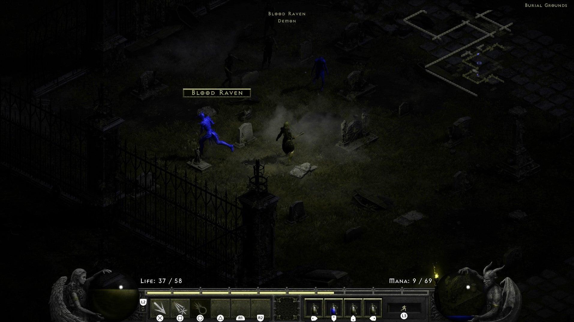 Where to find the Burial Grounds and Blood Raven in Diablo 2: Resurrected