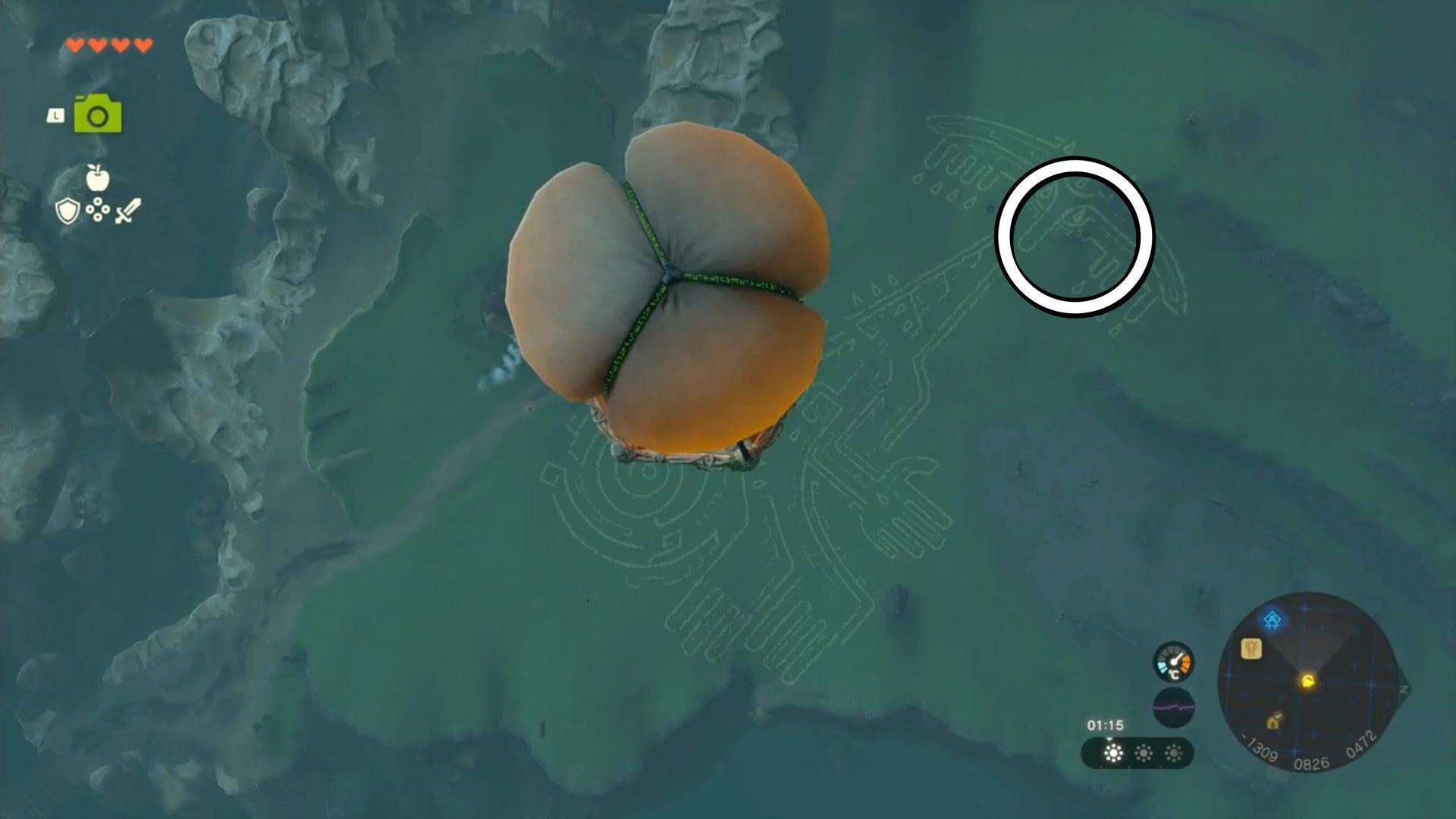Link flying in Impa