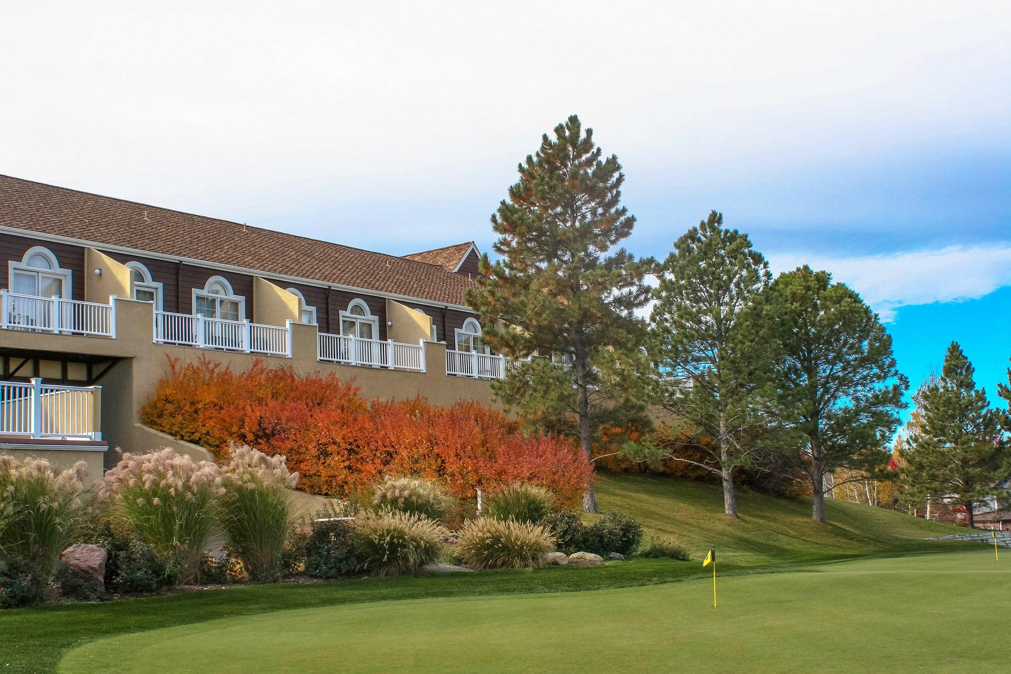 Hotel overlooking golf course