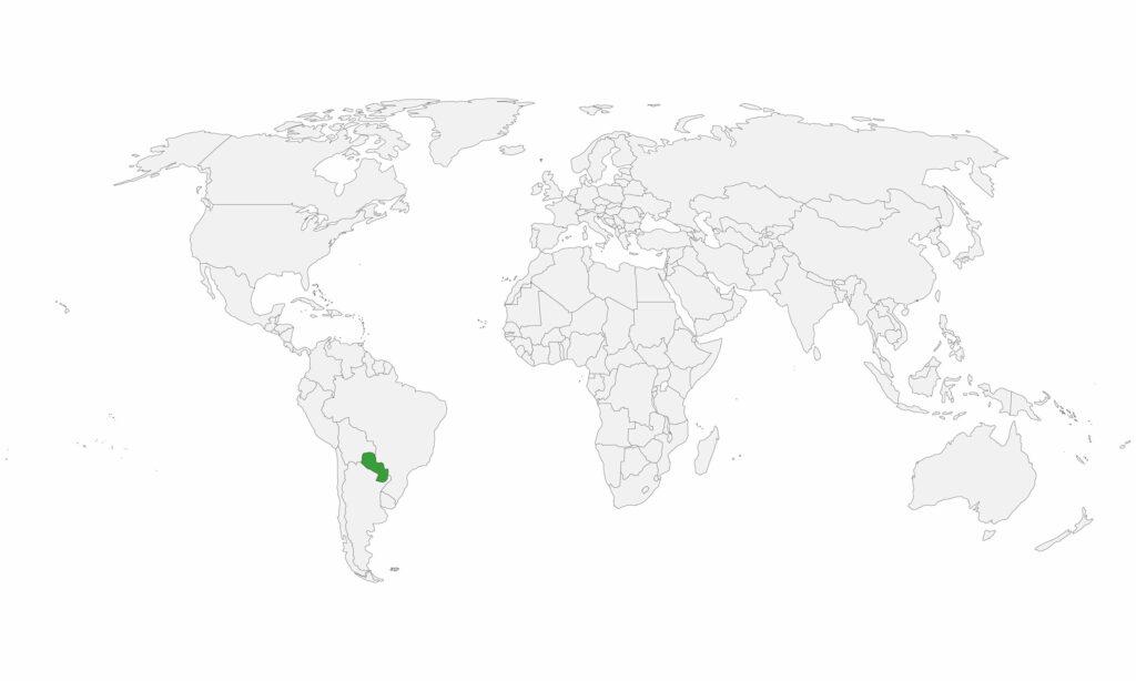 Paraguay on the World Map