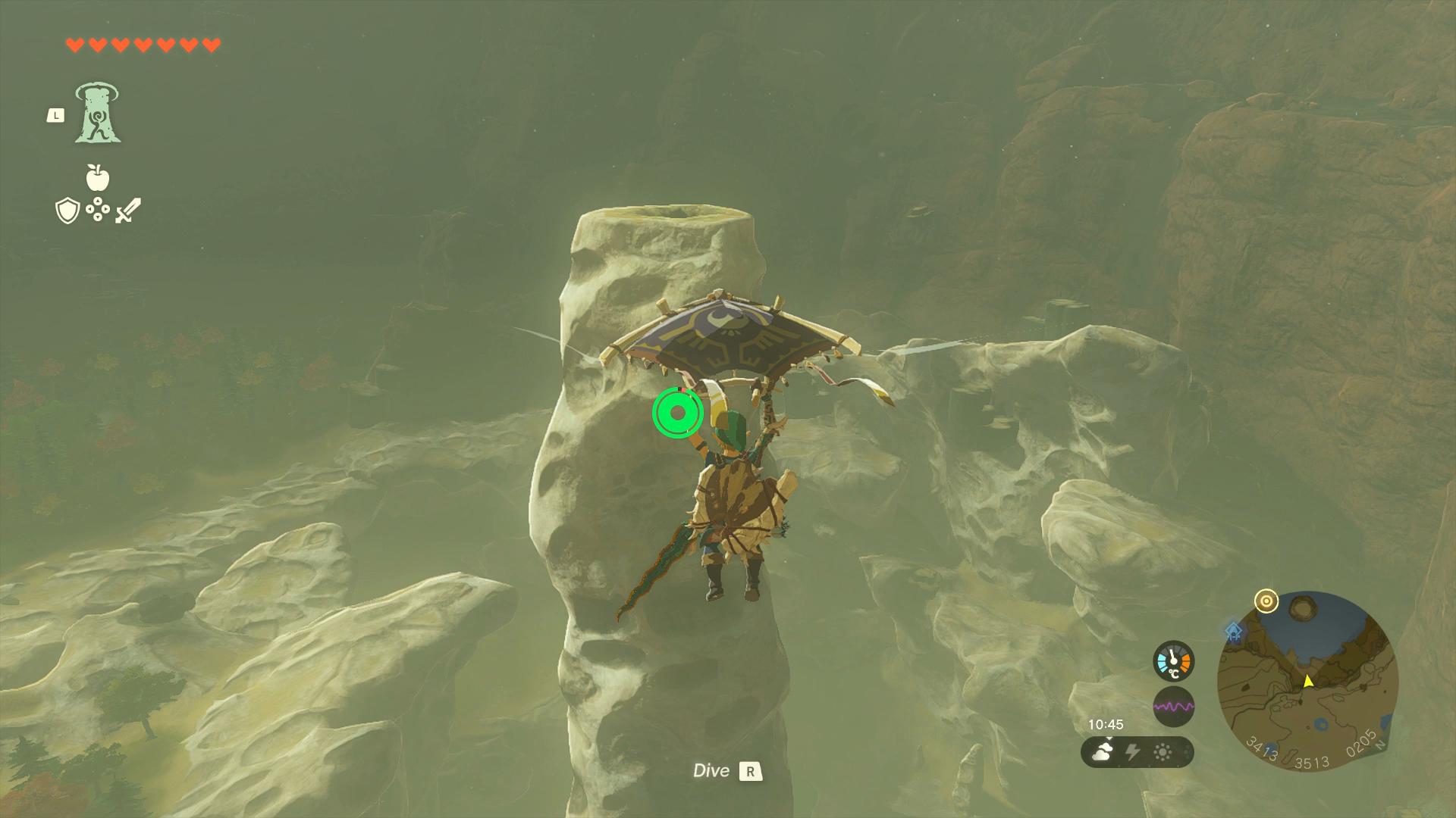 Link gliding towards the Skull