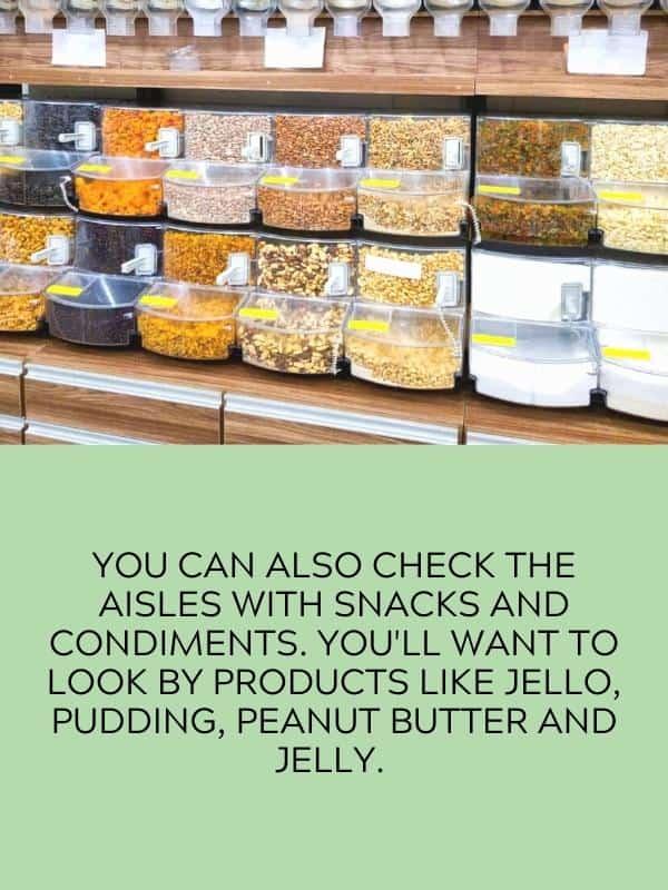 snacks and condiments aisle