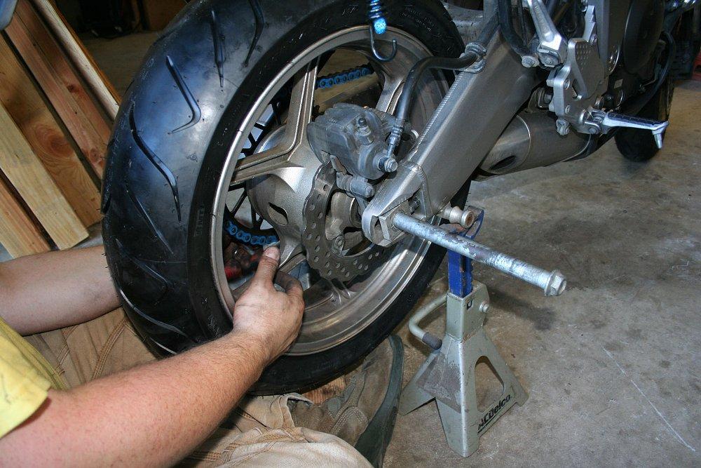 installing the wheel