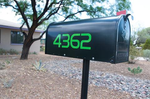 Stylish modern mailbox numbers from Modern House Numbers