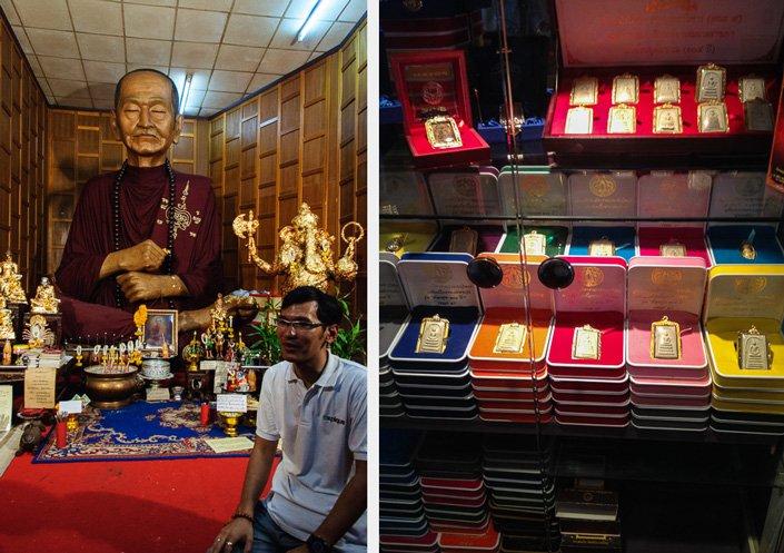 plastic Buddhist monk in Bangkok