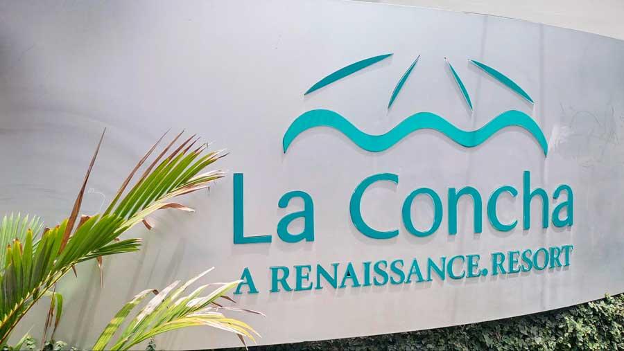 View of the La Concha signage in Puerto Rico