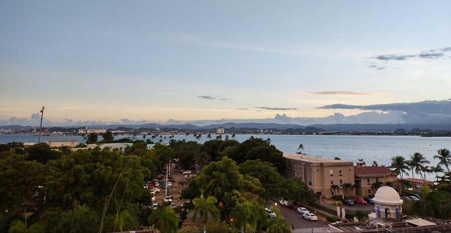 Overlooking view of Old San Juan in Puerto Rico