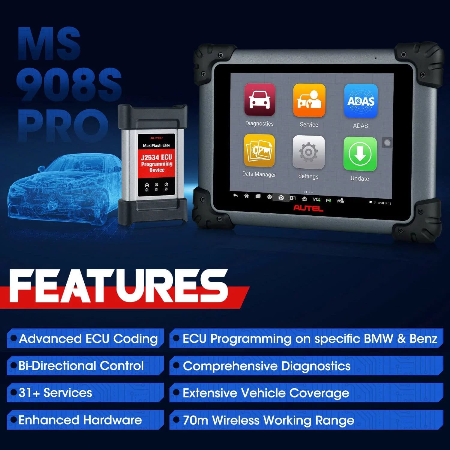 Autel MaxiSYS MS908S Pro II Car Scanner