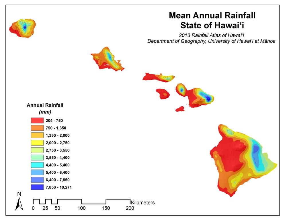 Typical Leeward Coastal Annual Rainfall Cycle