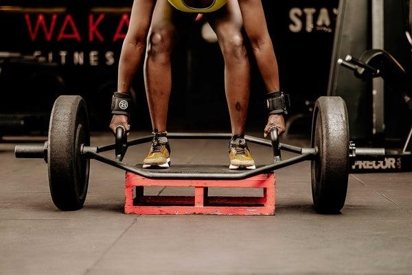 Trap bar deadlift exercise