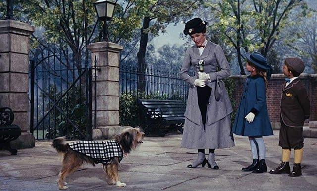 Mary Poppins talks to a dog