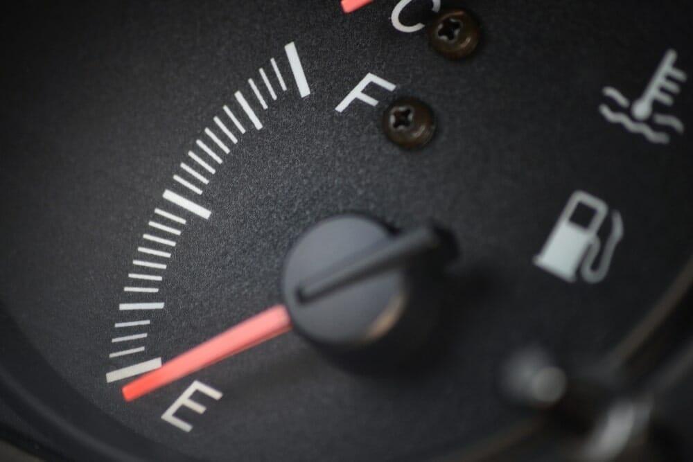 car Fuel gauge closeup