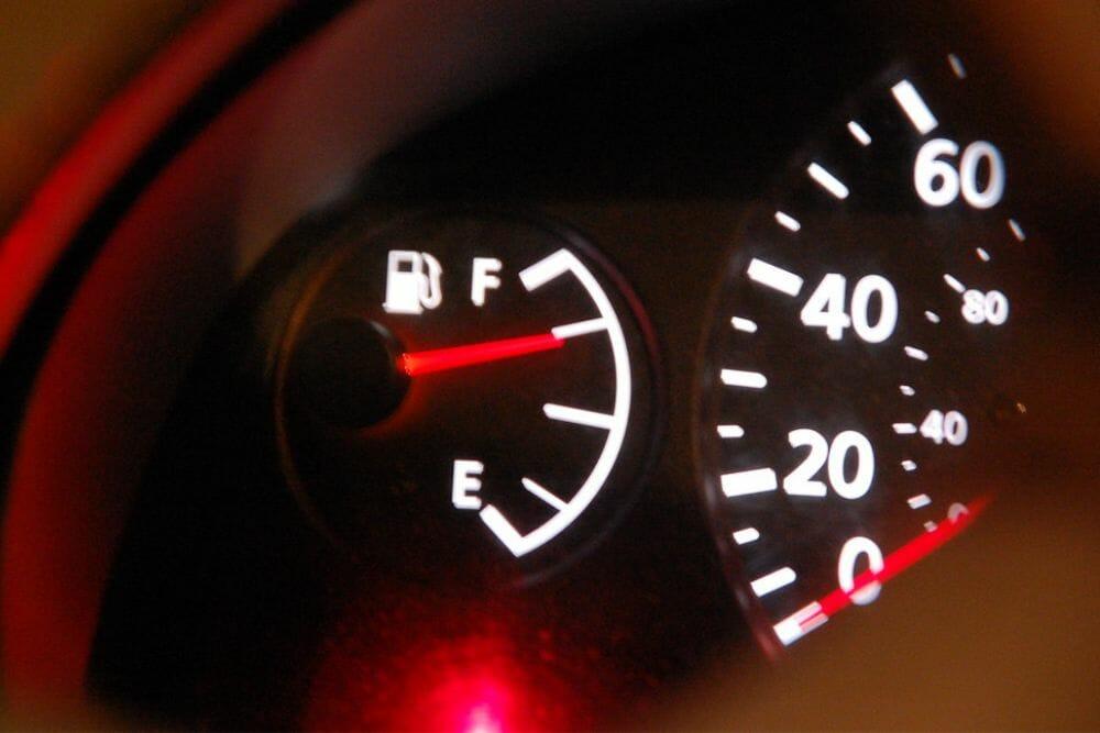 fuel gauge closeup