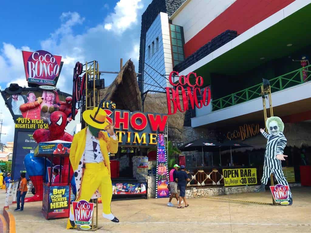 When comparing Cozumel vs. Cancun, Cancun has more nightlife, such as at this Coco Bongo club.