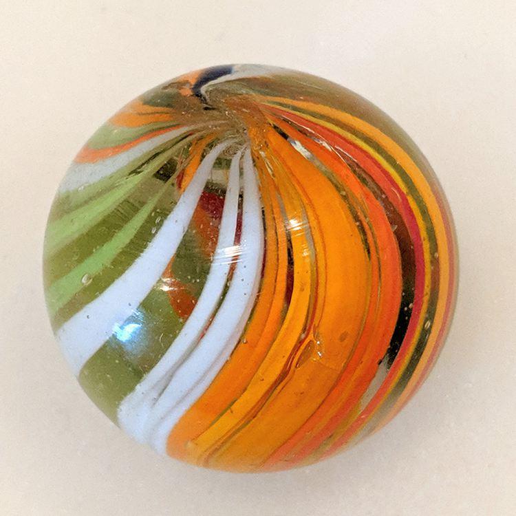 2. Rare Vintage Large Multicolor Glass Marble