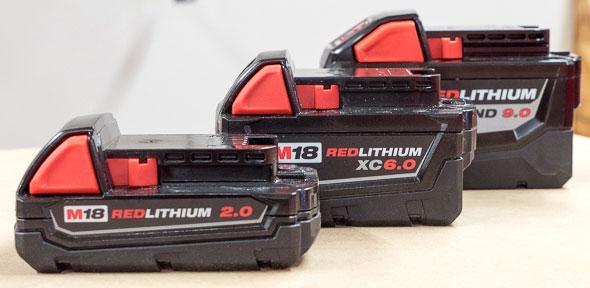 Milwaukee M18 Battery Size Comparison