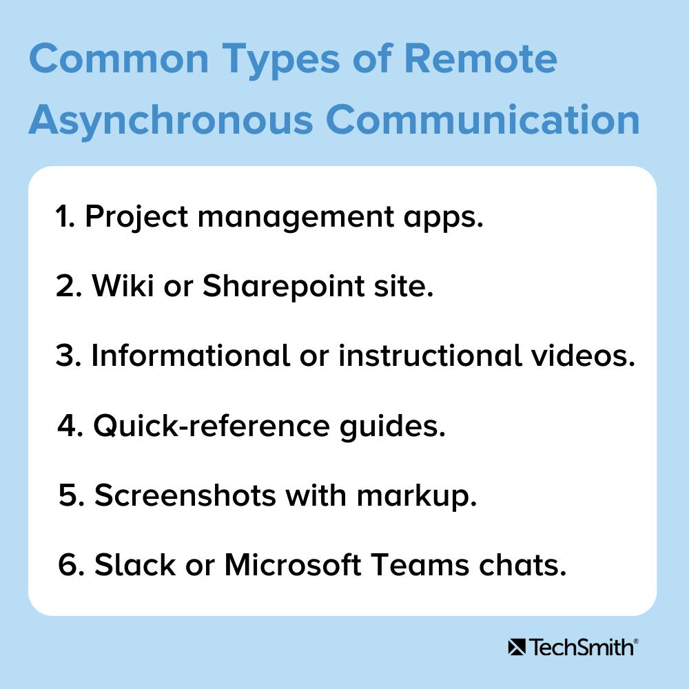 Common Types of Remote Asynchronous Communication