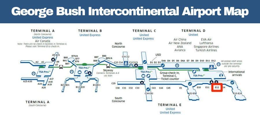 IAH Terminal Map Spirit Airlines