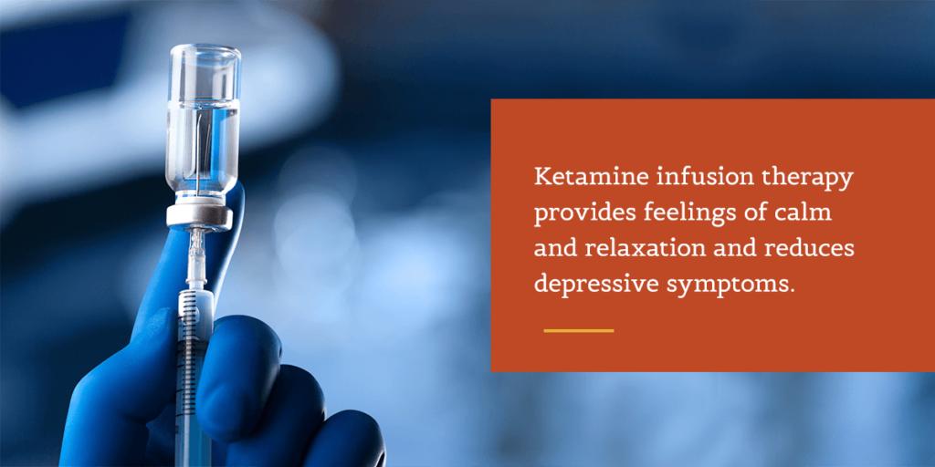 Ketamine therapy provides calm feelings