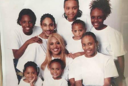 Layzie Bone with His Wife and Family